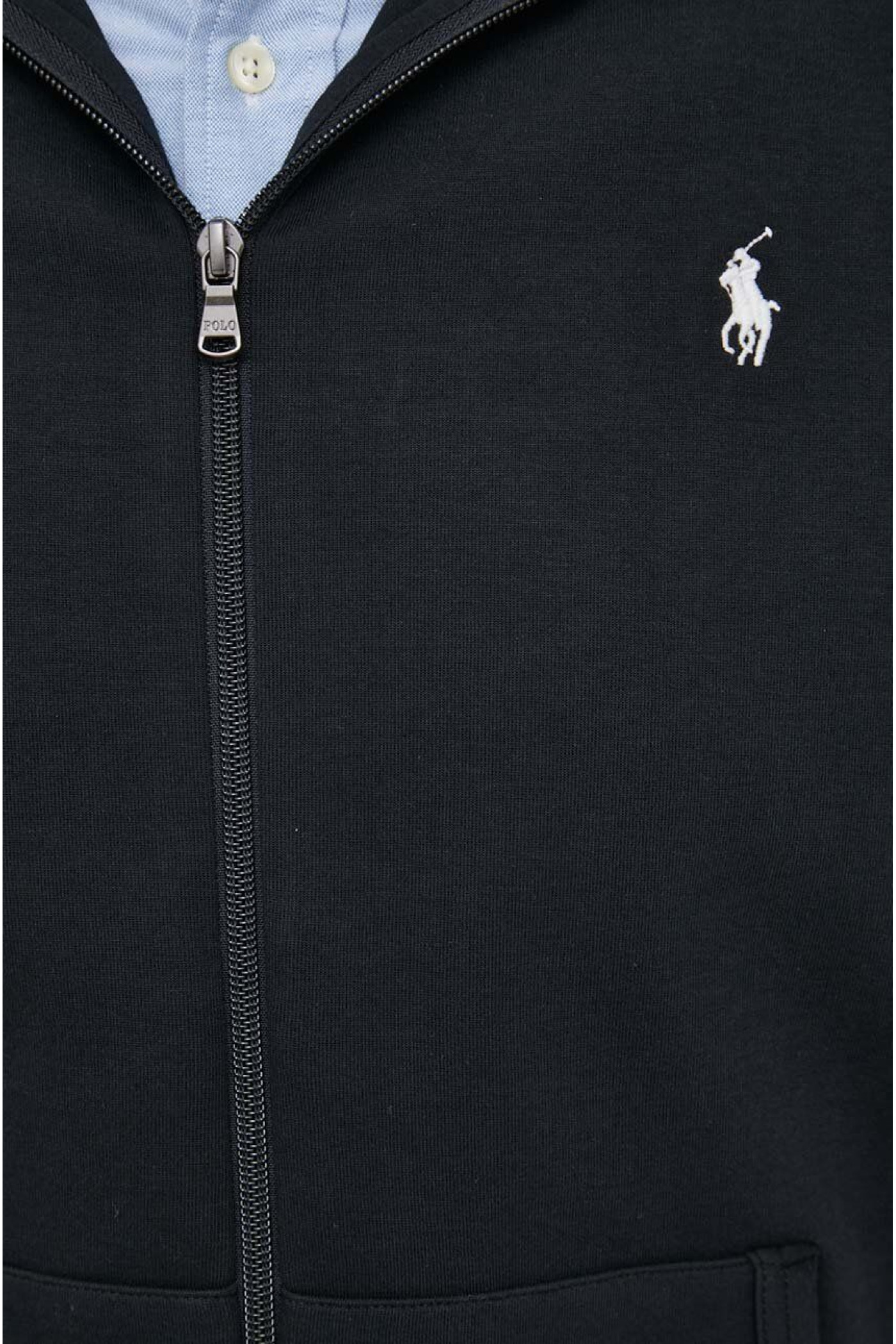 Кофта Polo Ralph Lauren мужская цвет черный с капюшоном