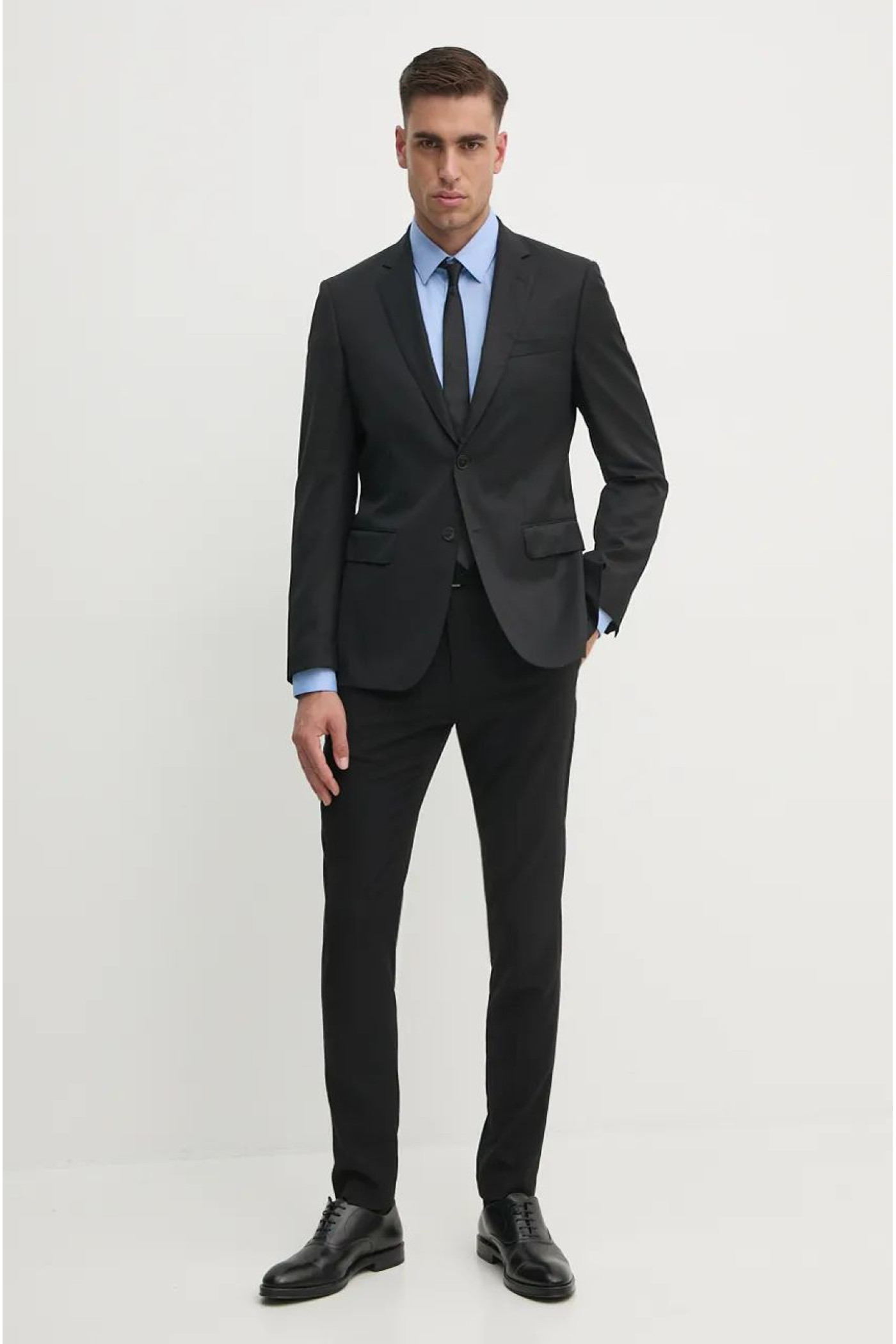 Wool jacket BOSS color black
