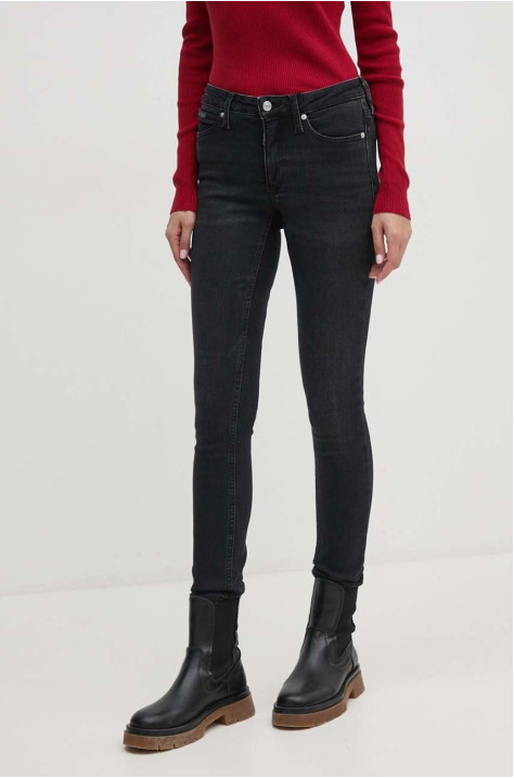 Джинси Calvin Klein Jeans жіночі колір чорний