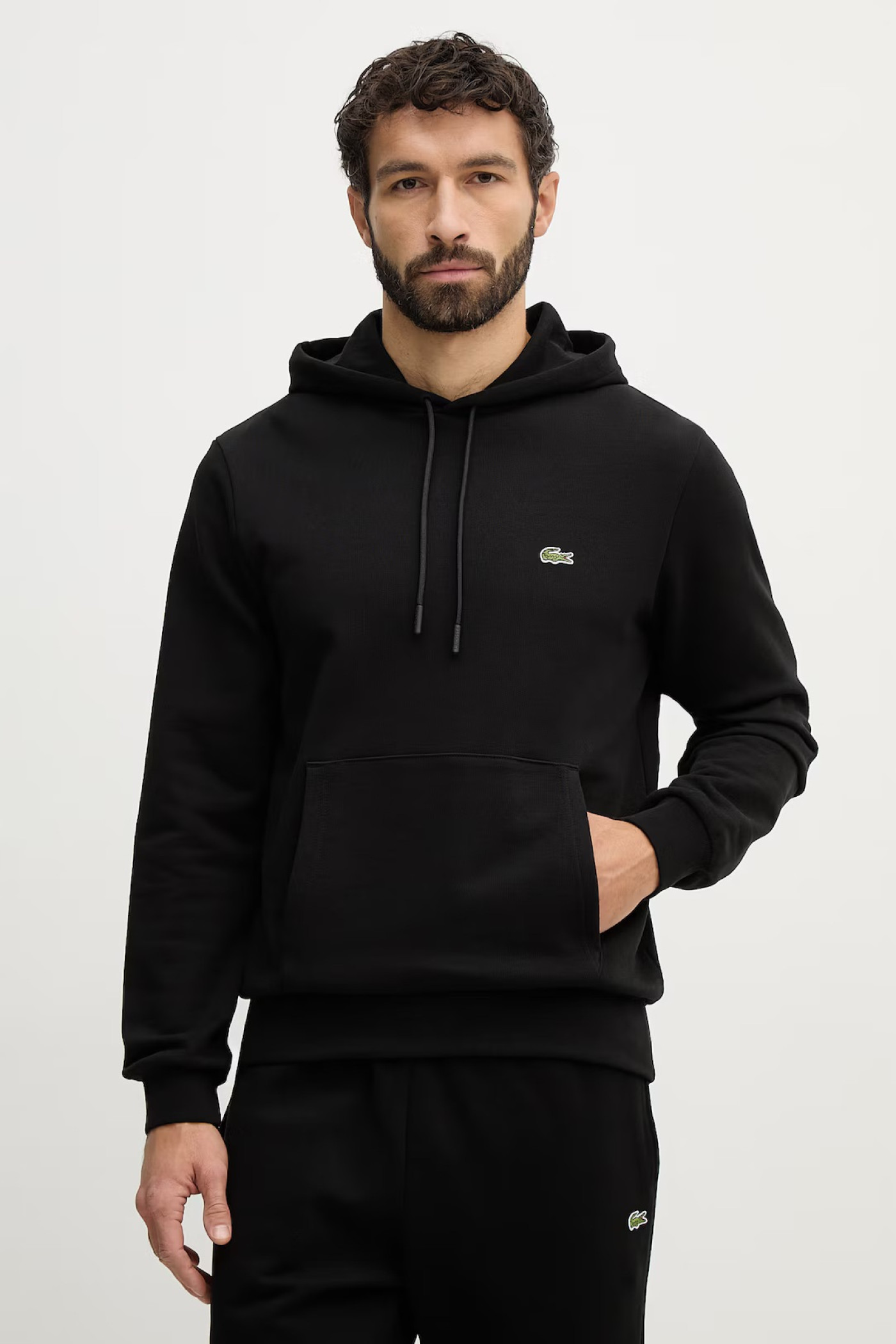 Lacoste кофта с капюшоном хлопчатобумажная