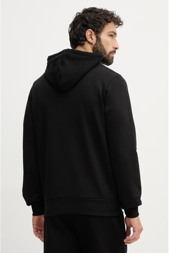 Кофта Lacoste колір чорний з капюшоном