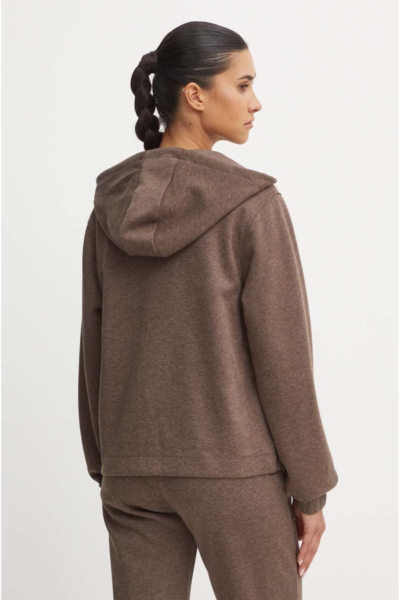Guess NOÉMIE women's sweatshirt brown with a hood