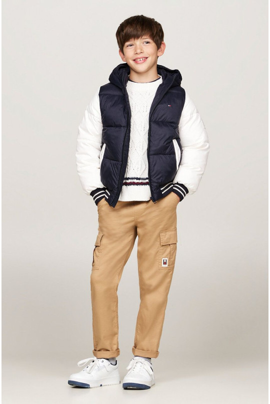 Дитяча куртка Tommy Hilfiger колір синій