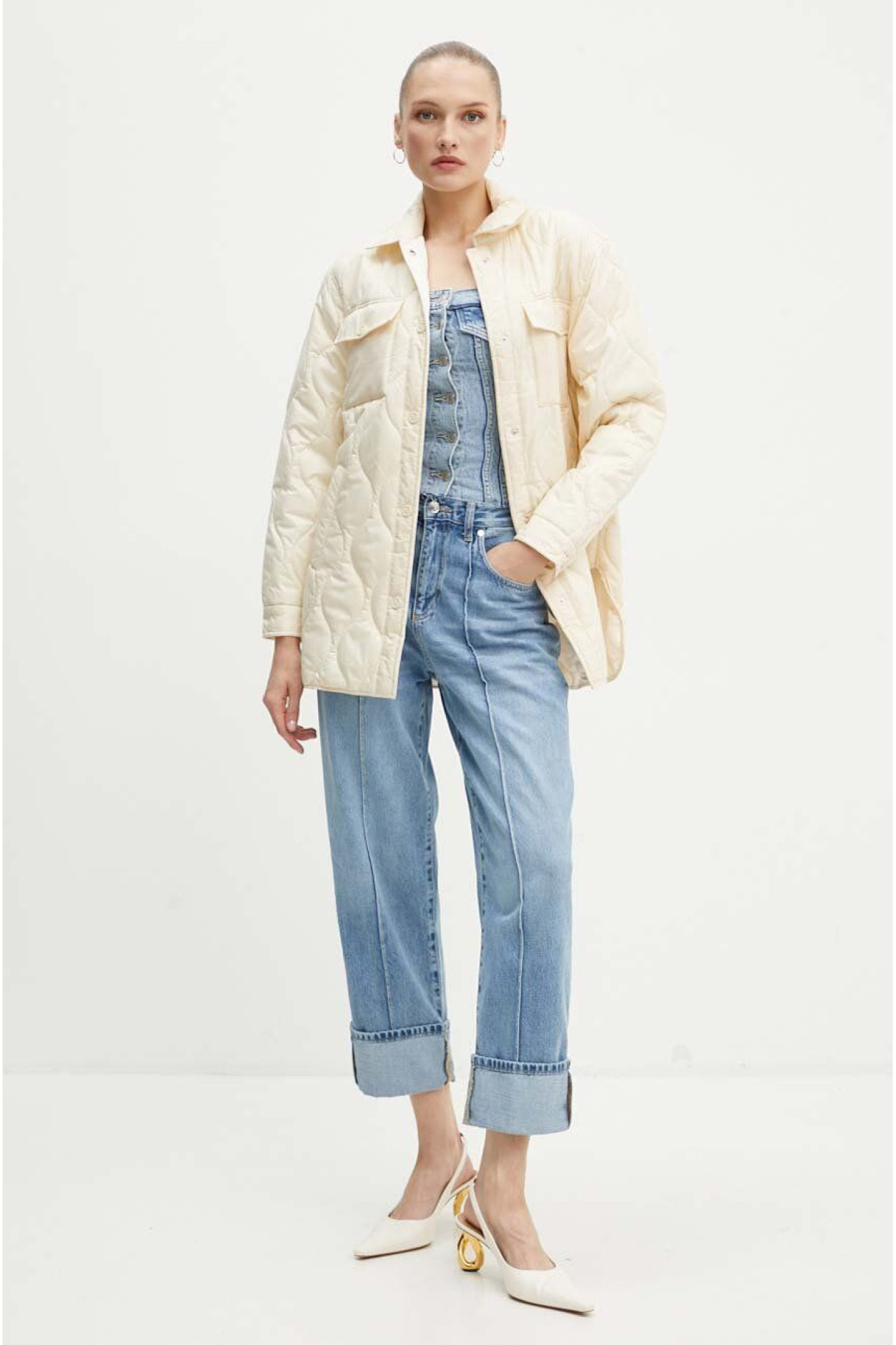 Jacket Guess GIORGIA women's color beige