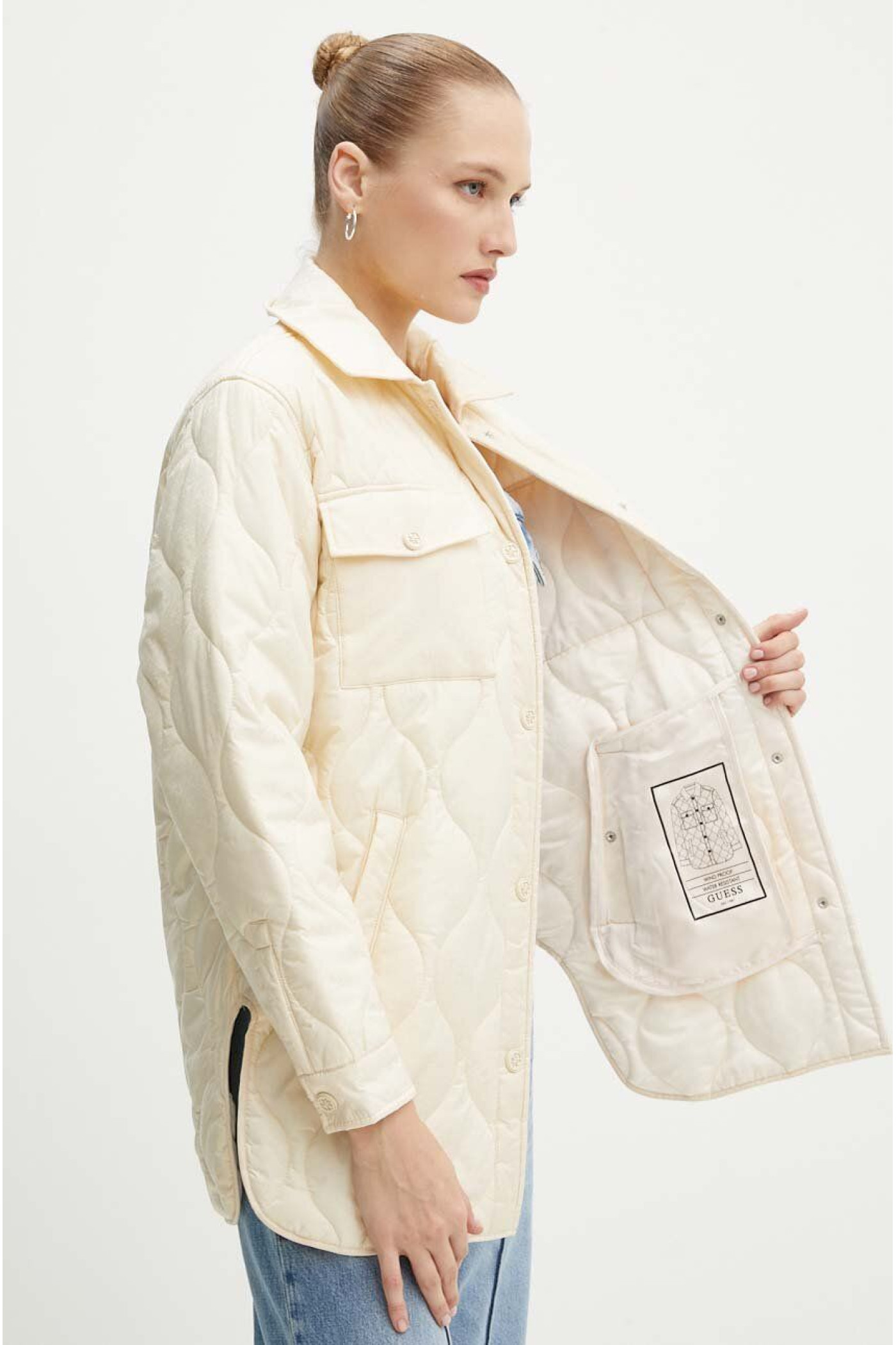 Jacket Guess GIORGIA women's color beige