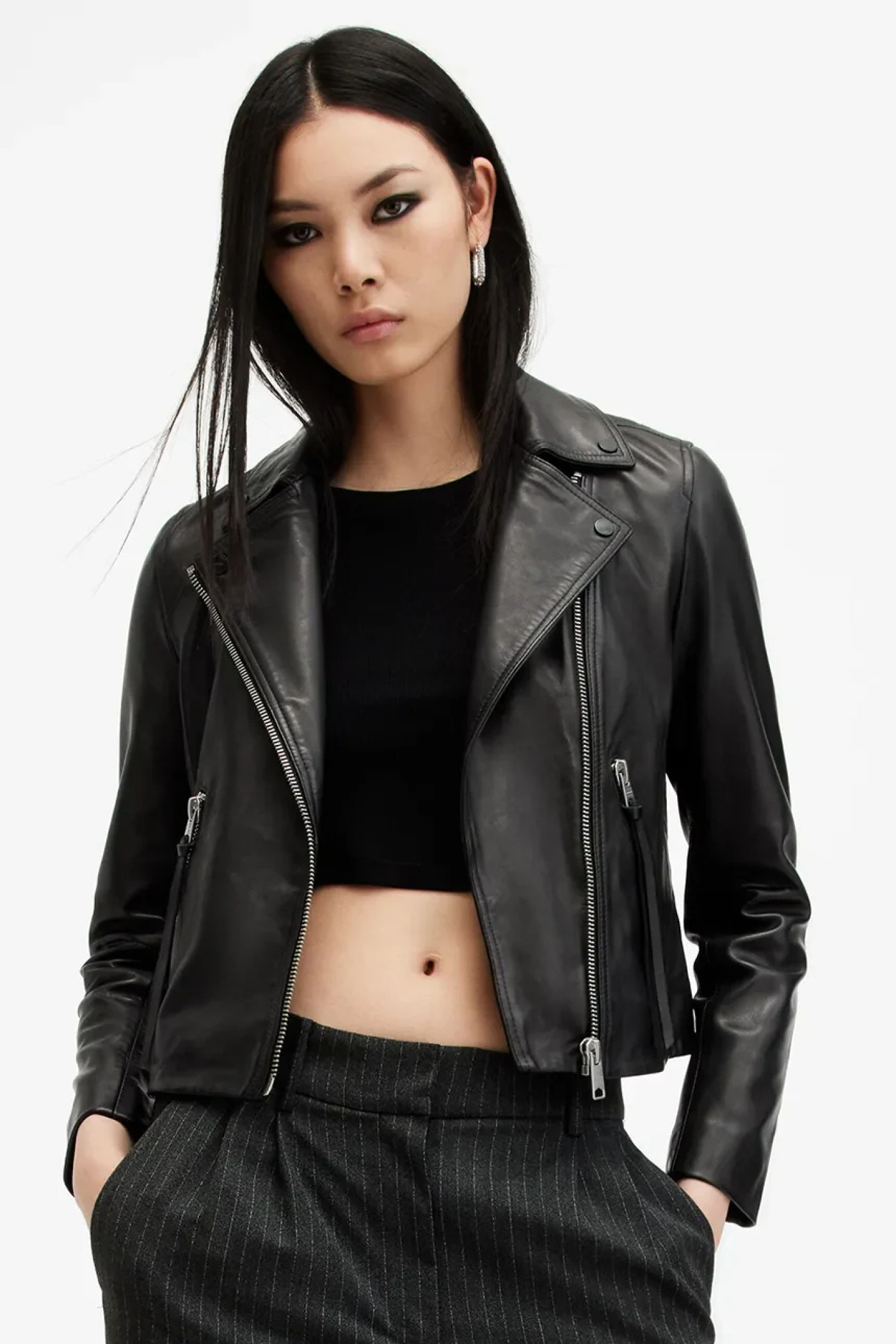 AllSaints DALBY women's leather jacket