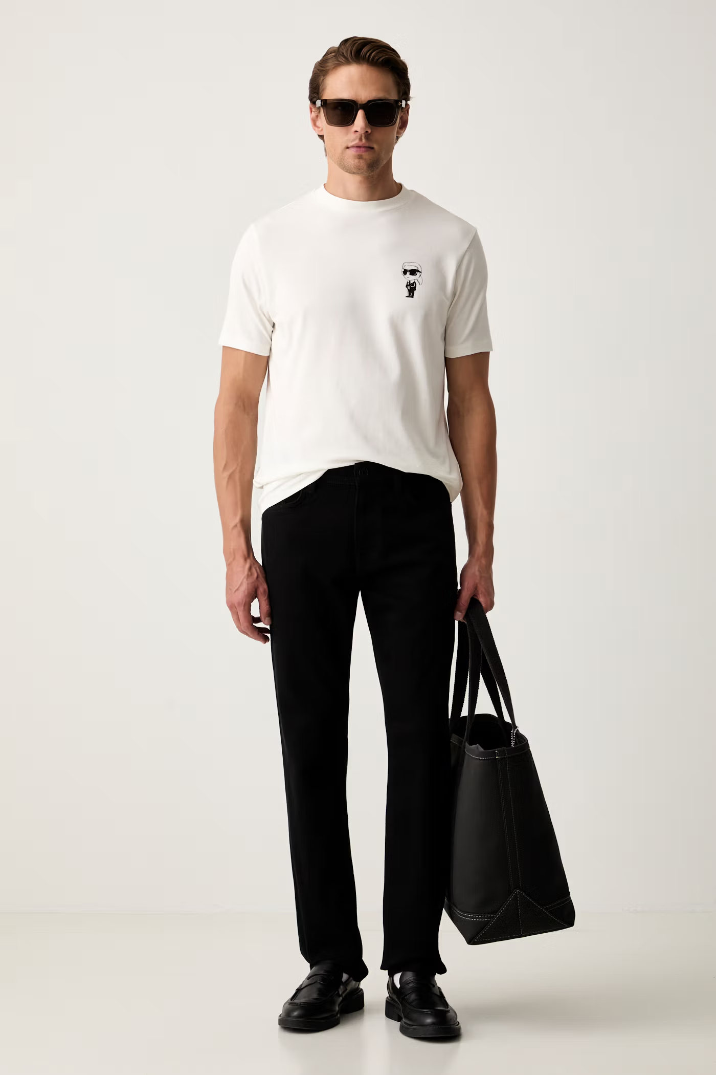Karl Lagerfeld men's cotton t-shirt with elastane