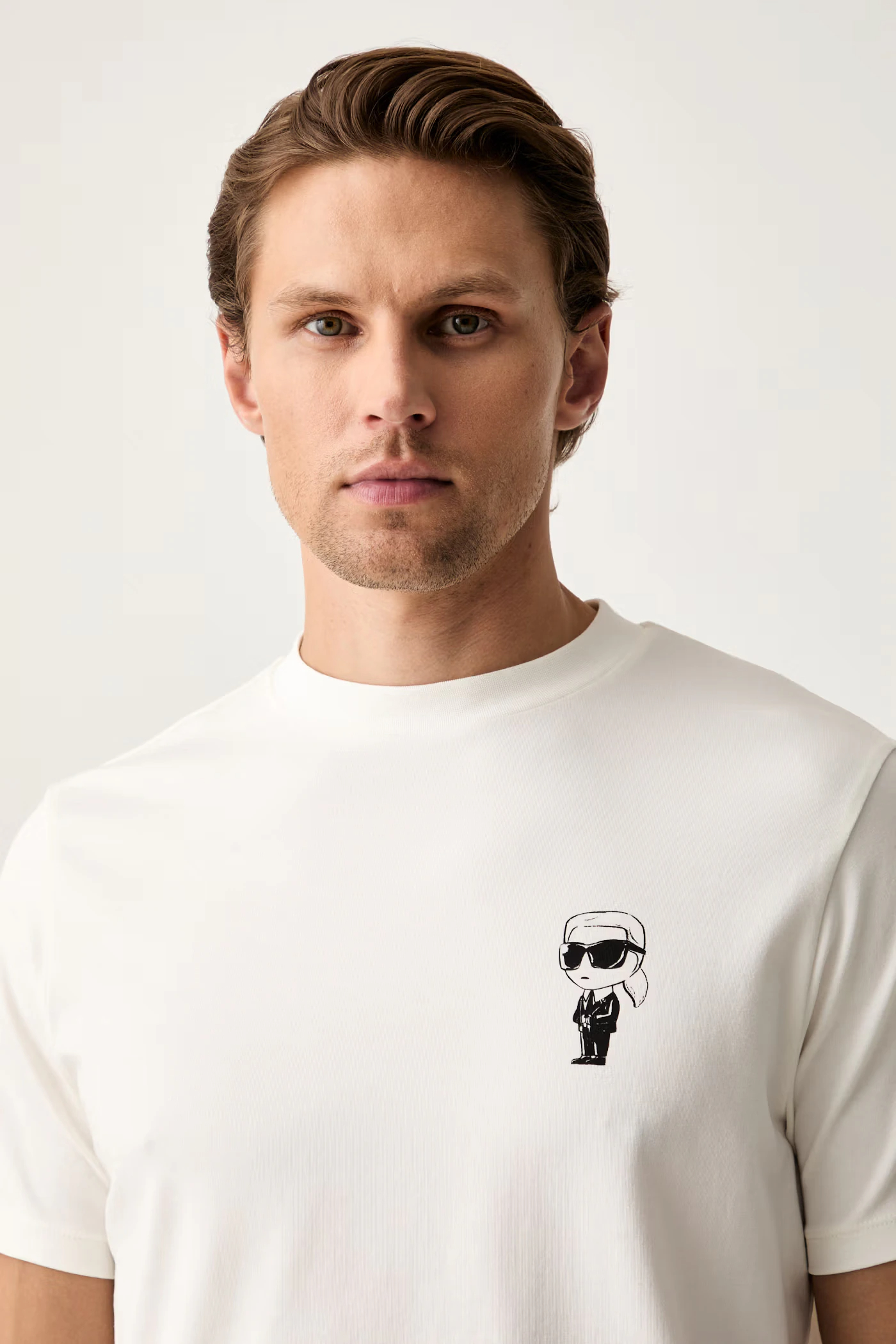 Karl Lagerfeld men's cotton t-shirt with elastane