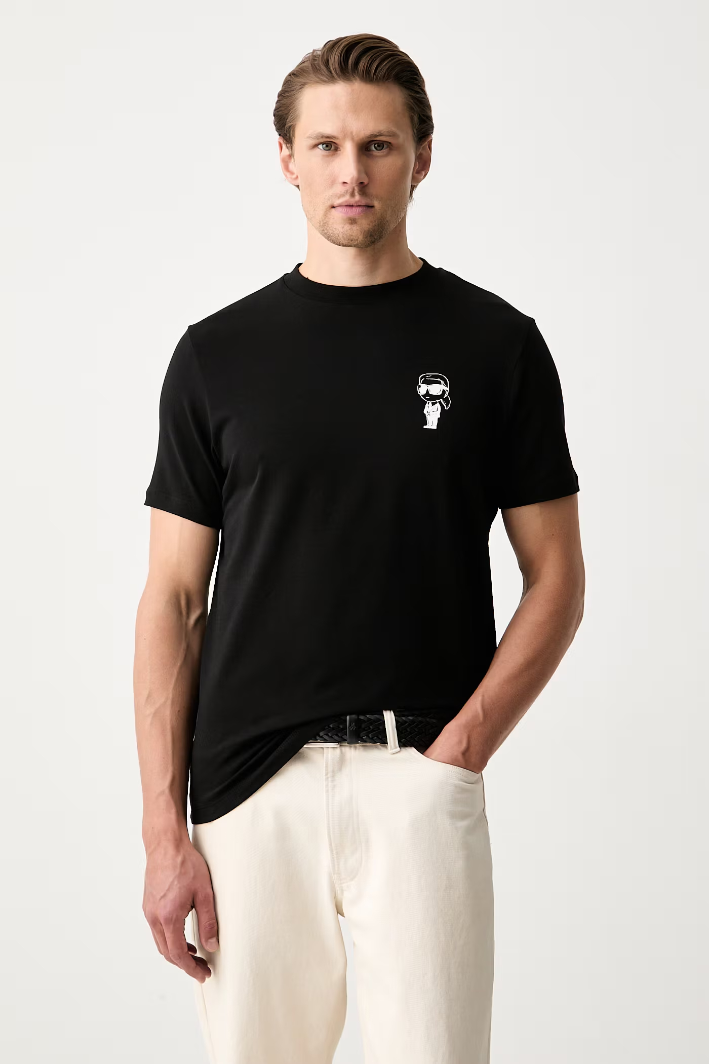 karl Lagerfeld men's cotton t-shirt with elastane