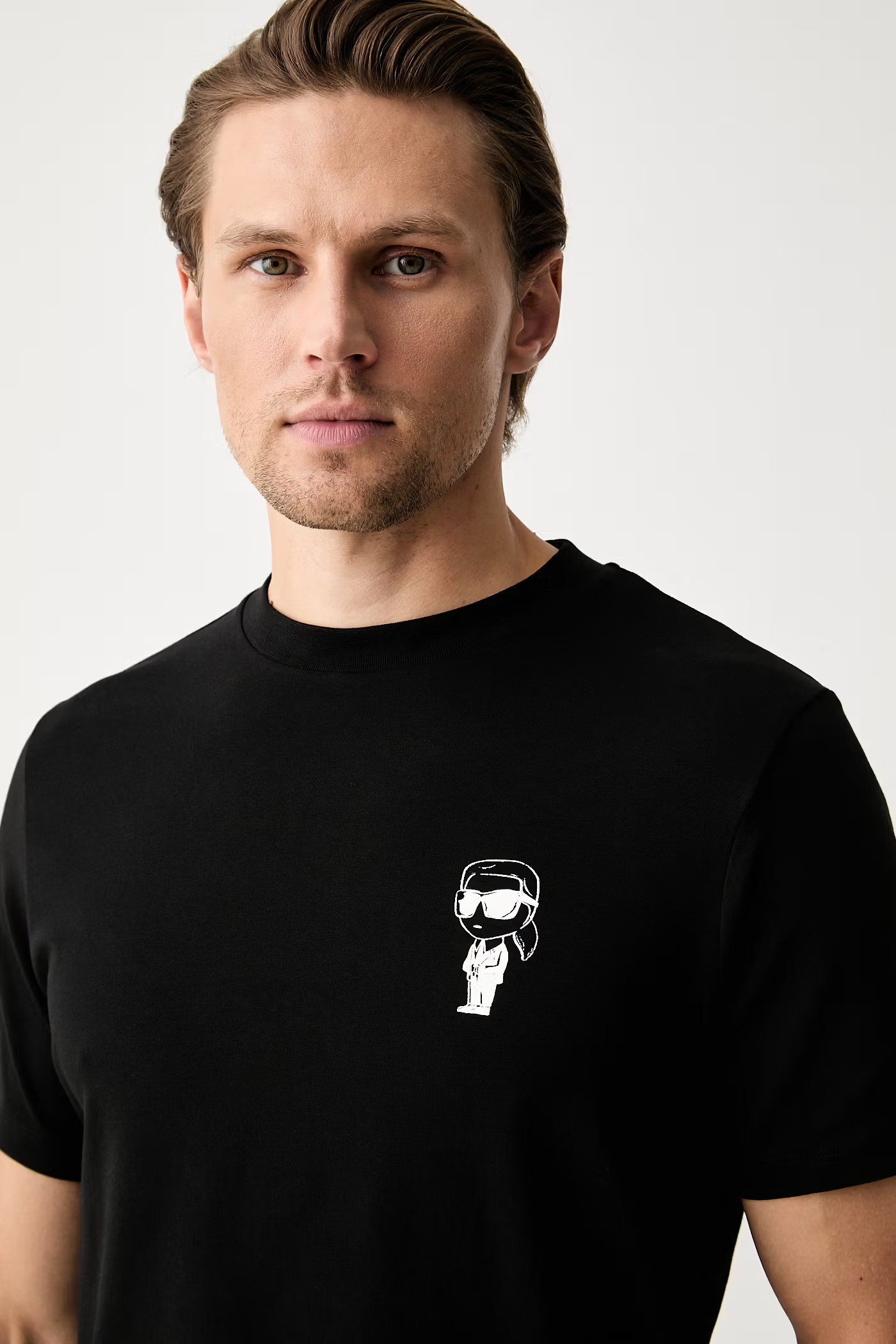 karl Lagerfeld men's cotton t-shirt with elastane