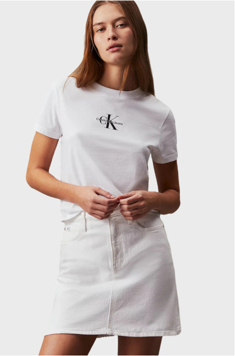 Жіноча біла джинсова спідниця HR A-LINE MINI Calvin Klein Jeans