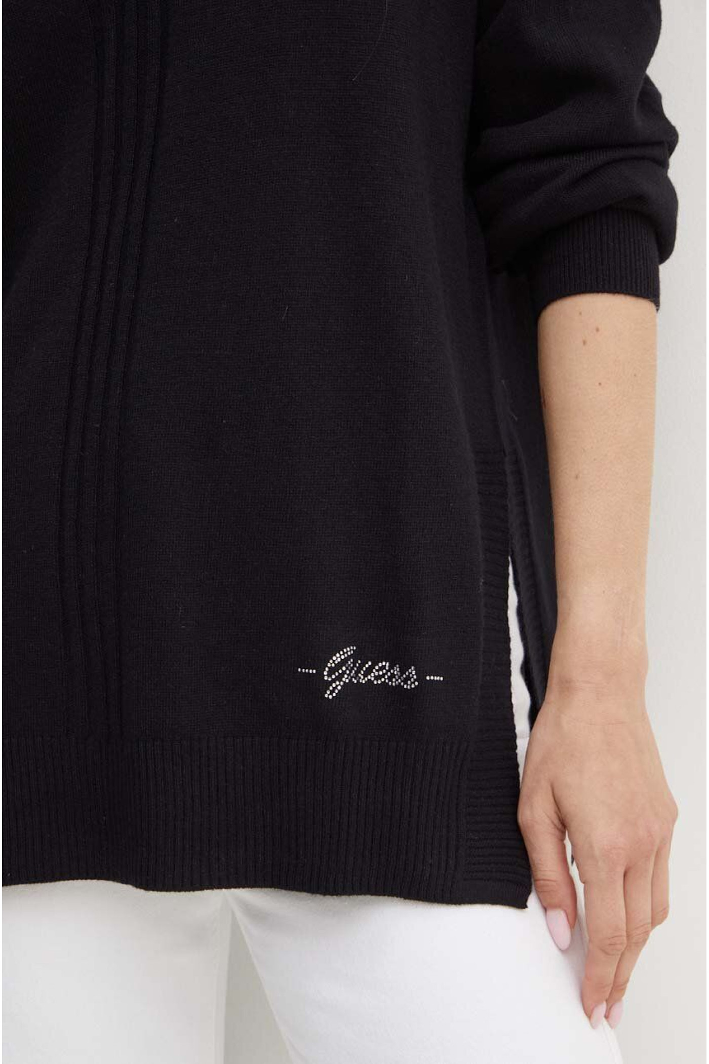 Свитер с примесью шерсти Guess MATILDA женский цвет черный