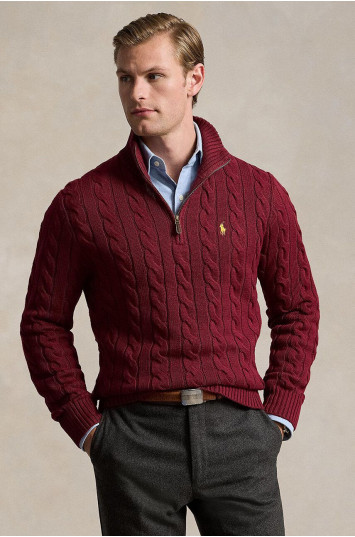 Бавовняний светр Polo Ralph Lauren колір бордовий