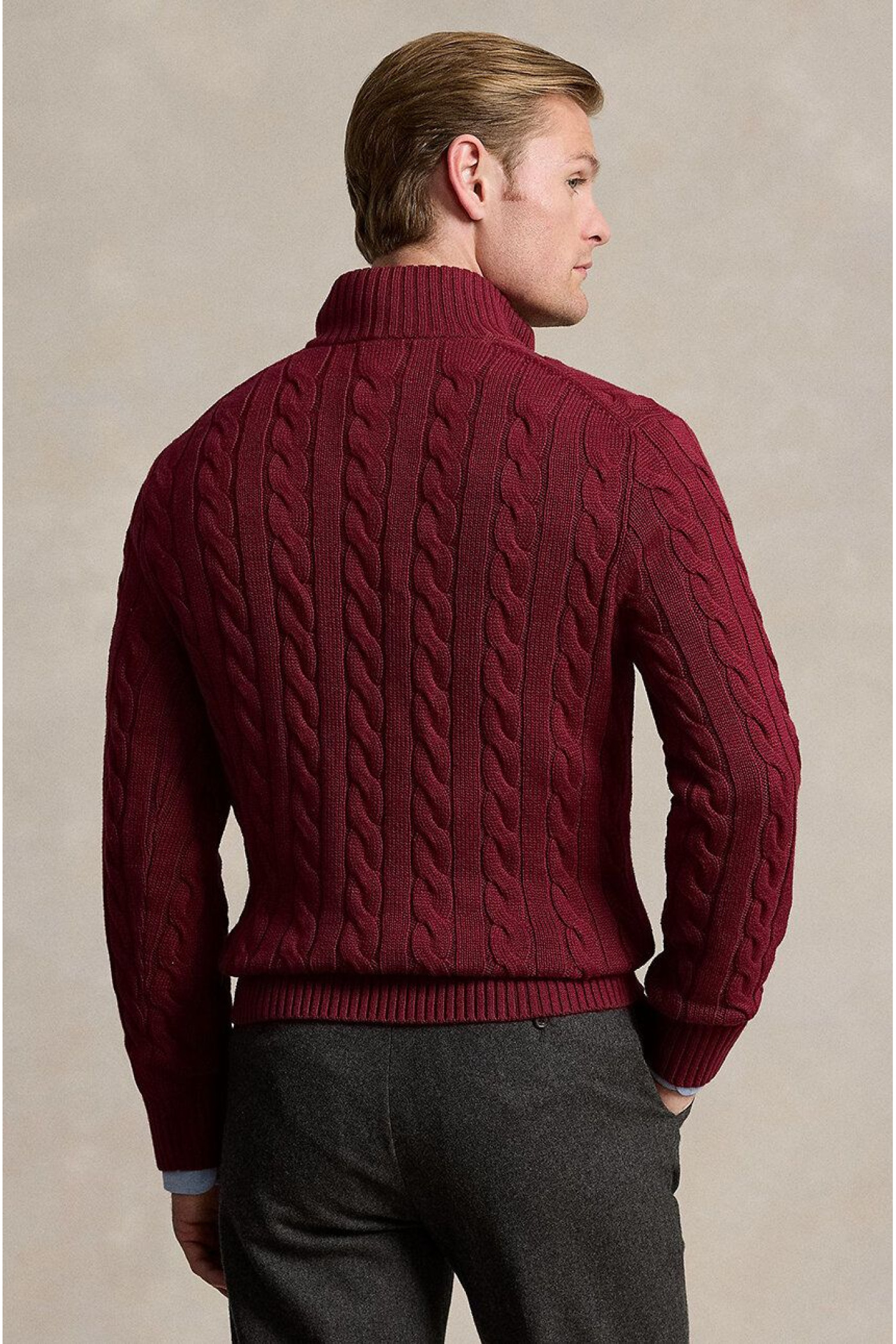 Хлопковый свитер Polo Ralph Lauren цвет бордовый