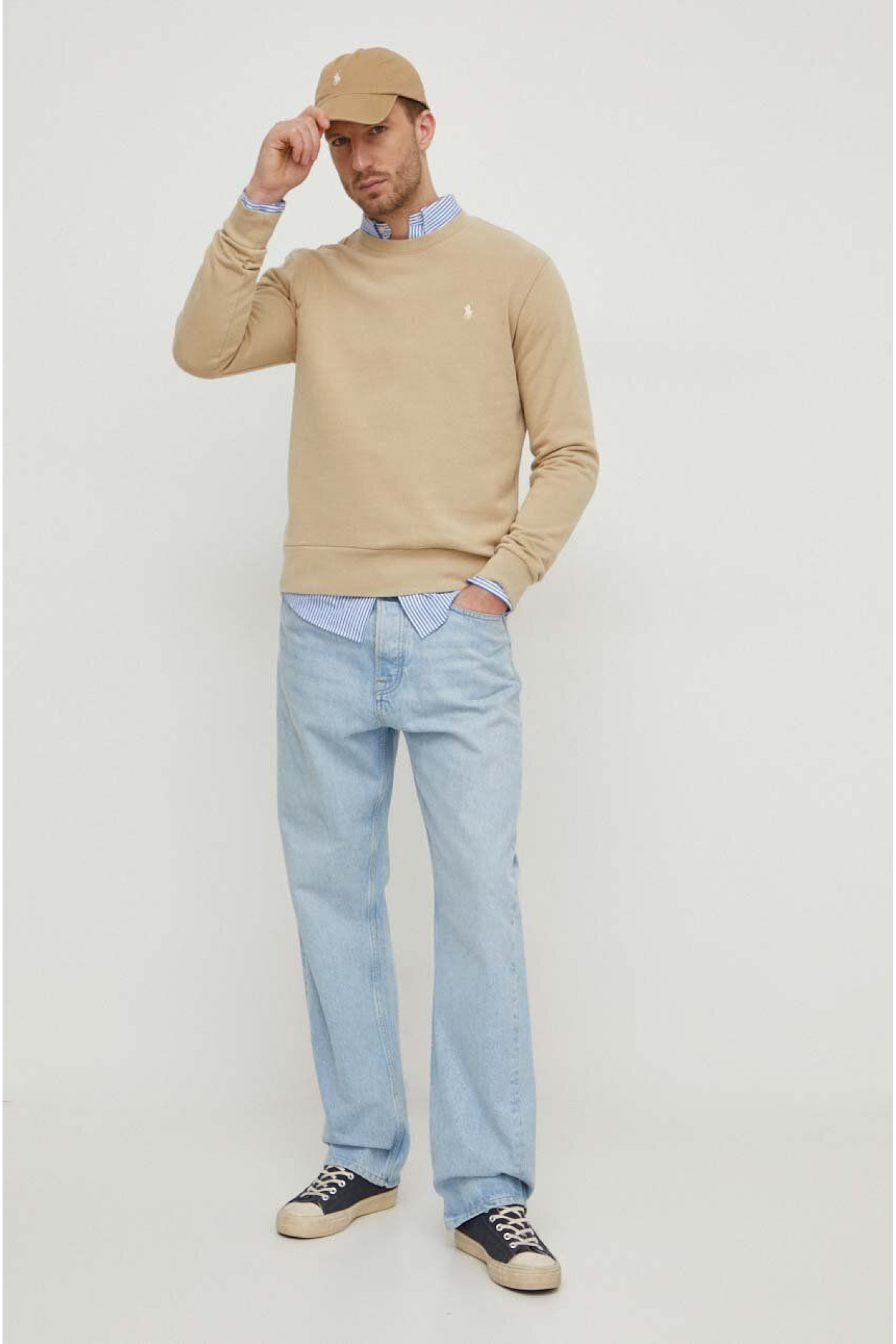 Polo Ralph Lauren cotton jacket for men, color beige