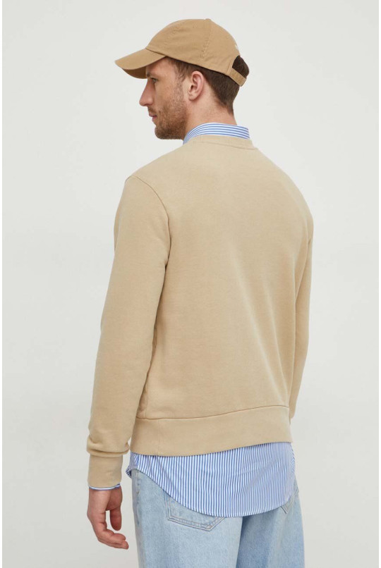 Бавовняна кофта Polo Ralph Lauren чоловіча колір бежевий