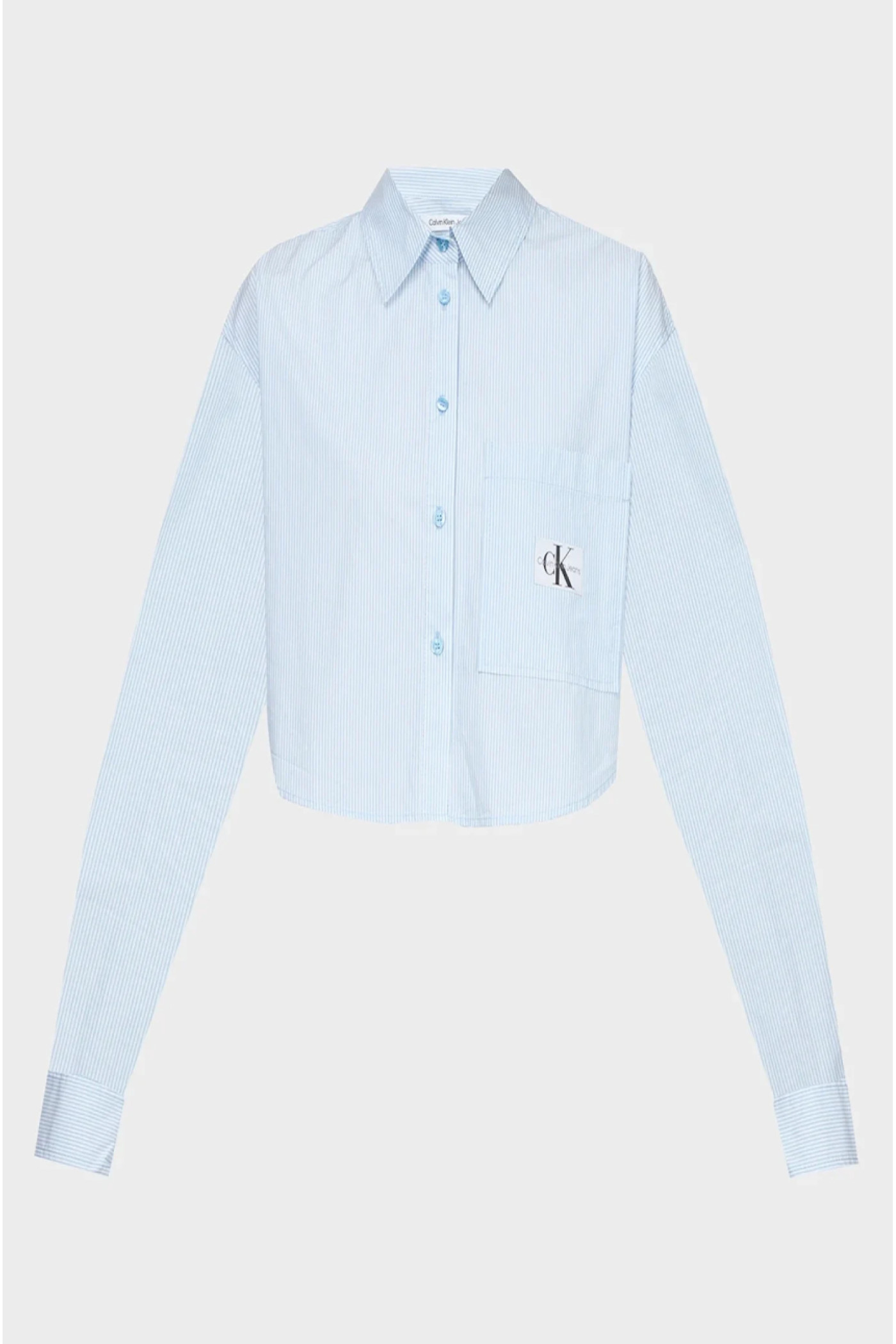 Womens striped shirt WOVEN LABEL CROPPED