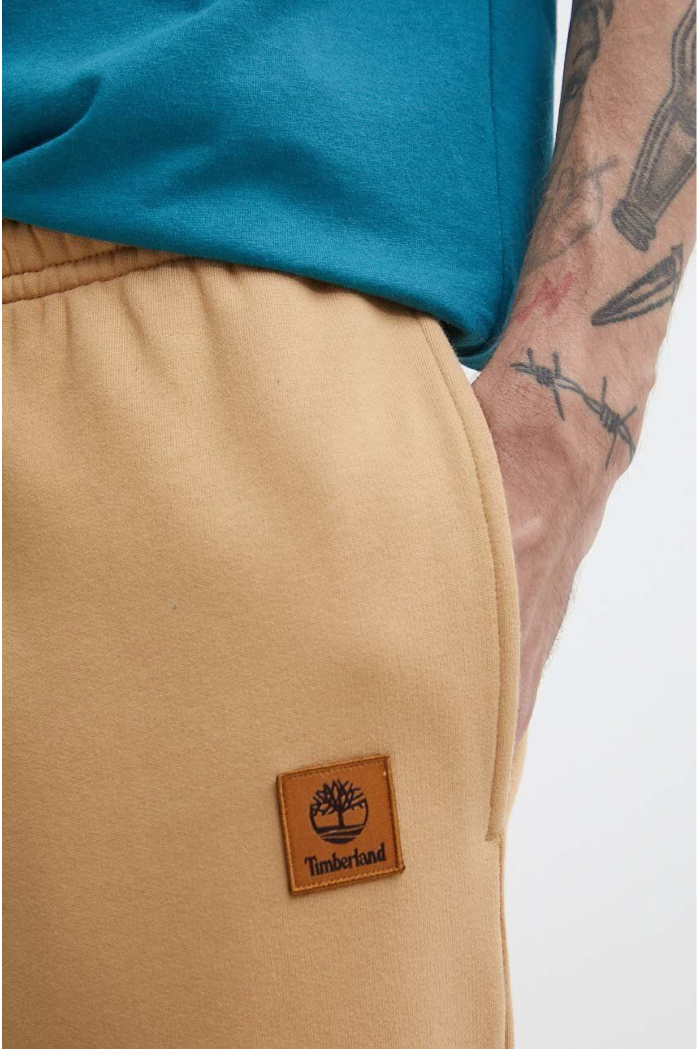 Timberland sports pants color brown plain