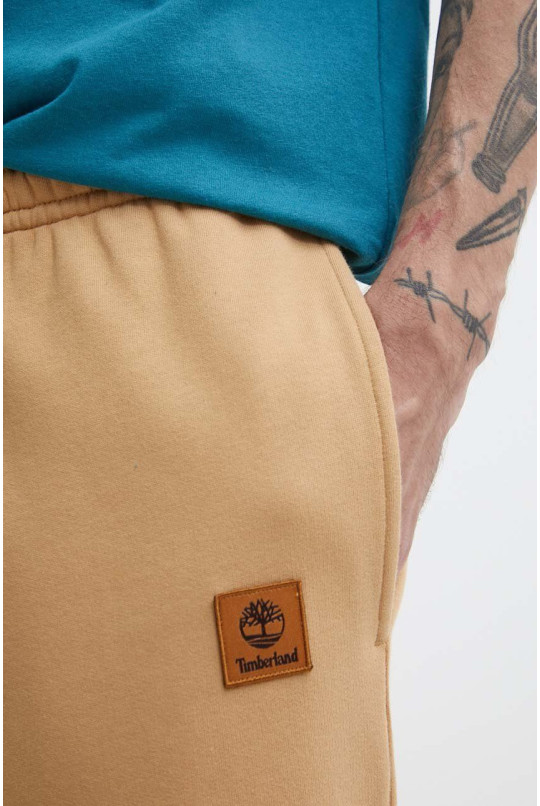 Спортивні штани Timberland колір коричневий однотонні