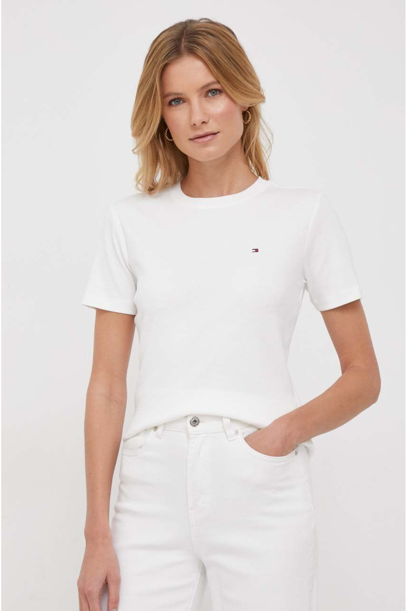 Cotton T-shirt Tommy Hilfiger women's color white