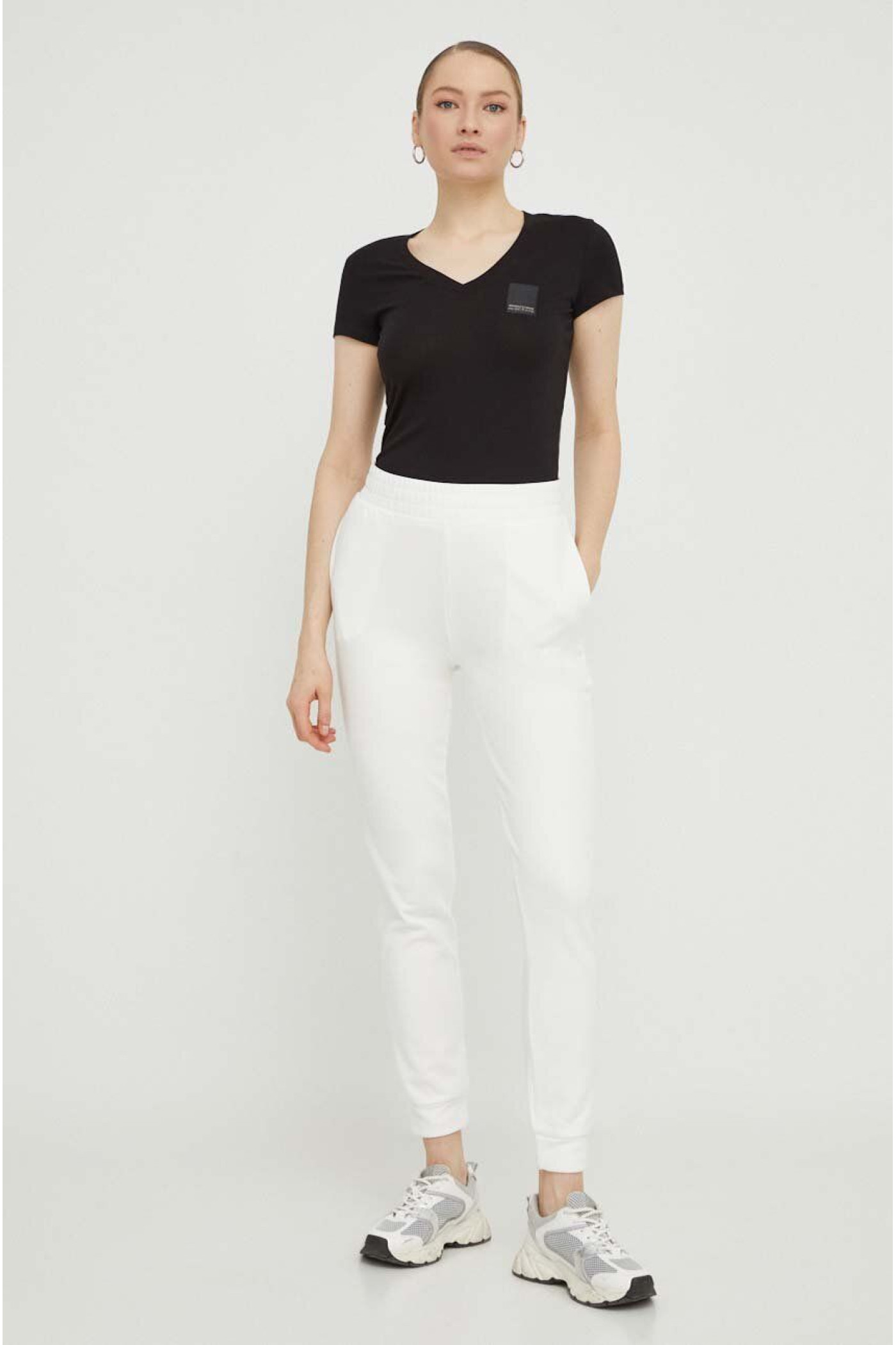 Cotton t-shirt Armani Exchange women's color black