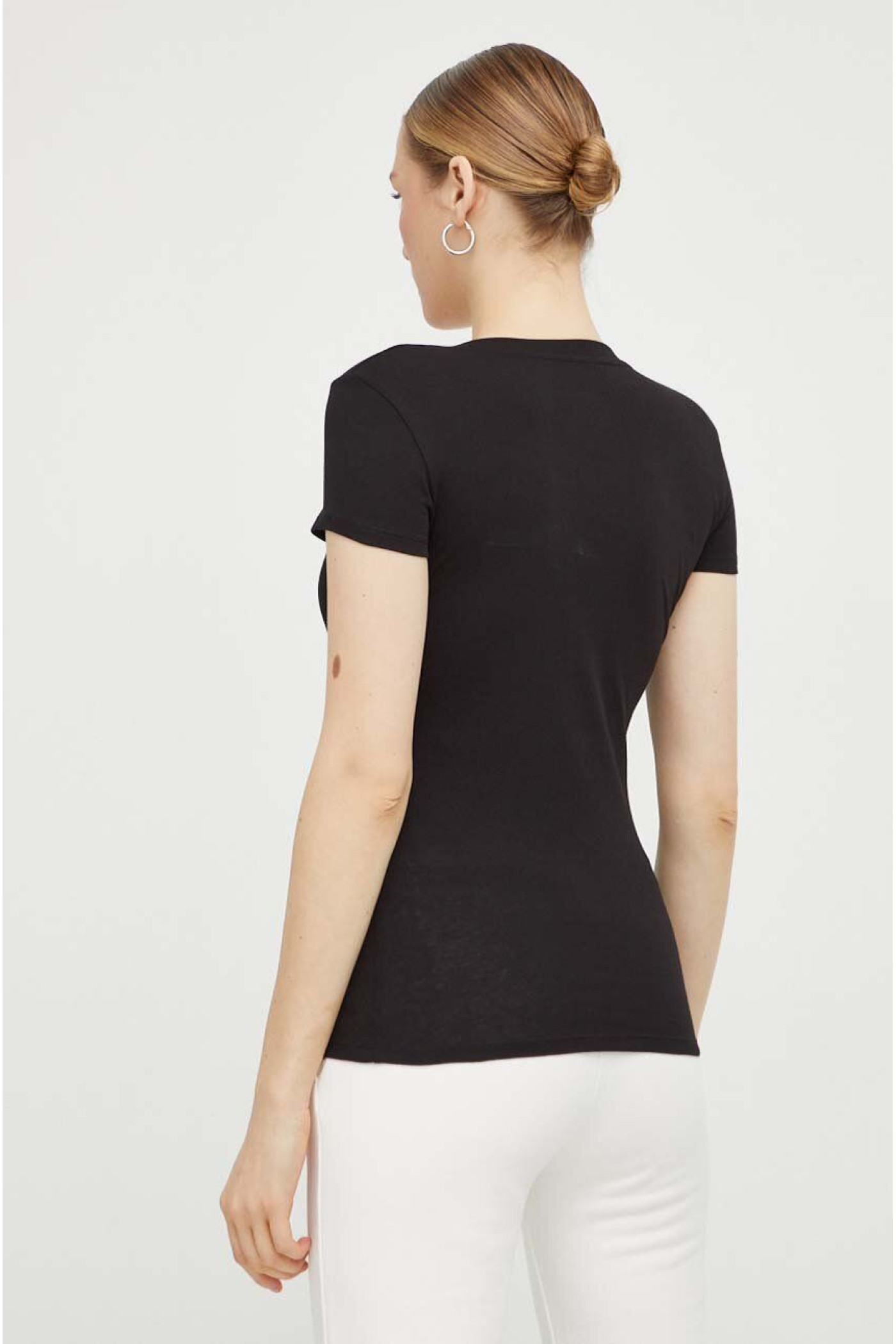 Cotton t-shirt Armani Exchange women's color black