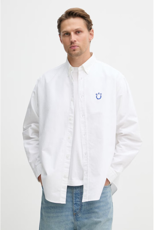 HUGO Blue рубашка мужская хлопчатобумажная Ebalto_BD
