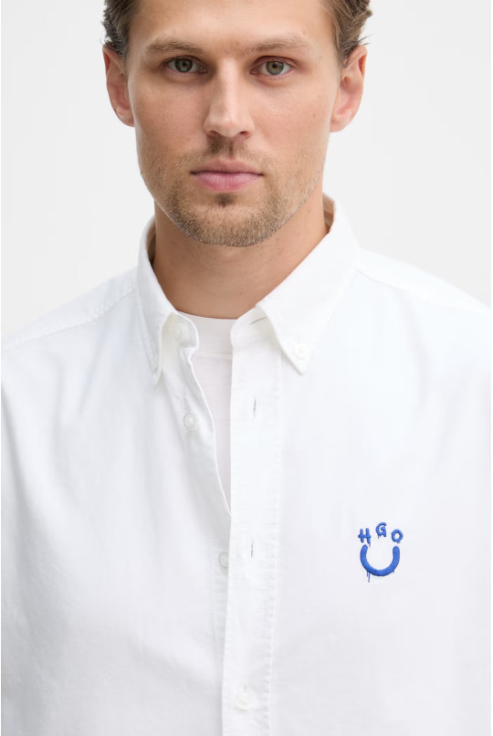 HUGO Blue рубашка мужская хлопчатобумажная Ebalto_BD