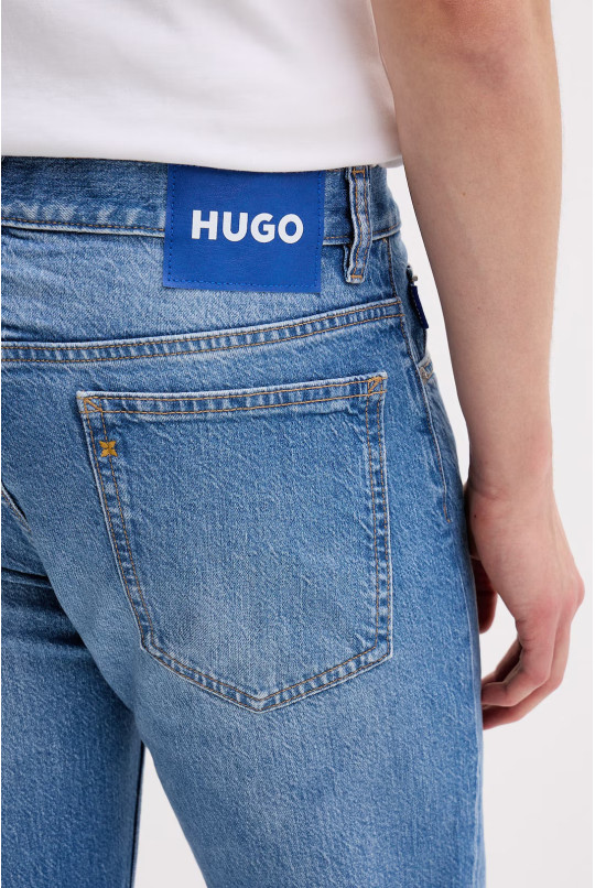 HUGO Blue slim fit men's jeans Ash